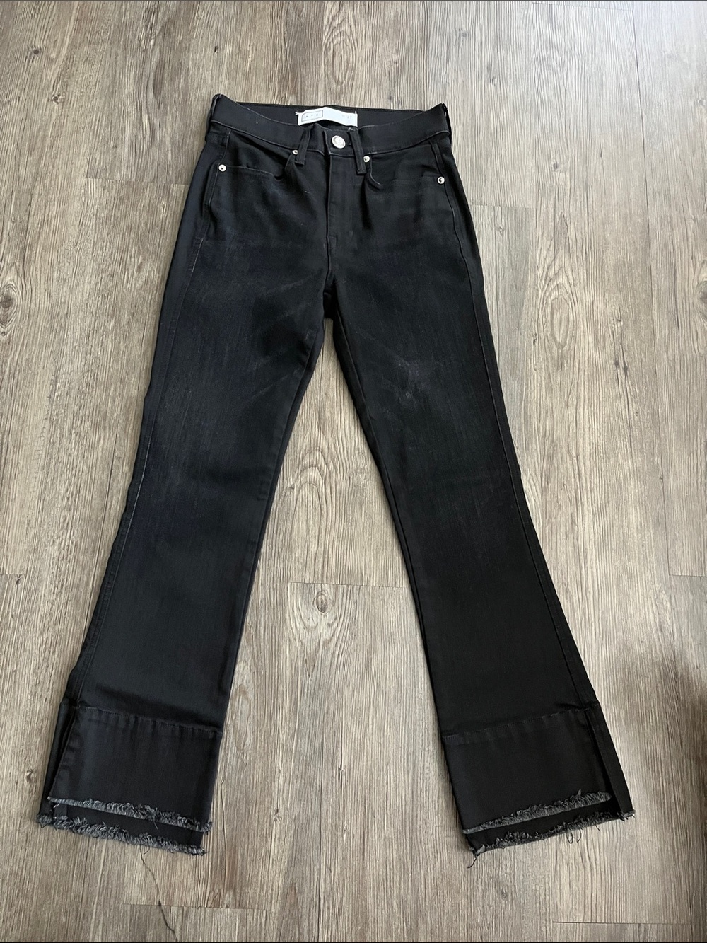AYR Flare Jeans with Raw Hem